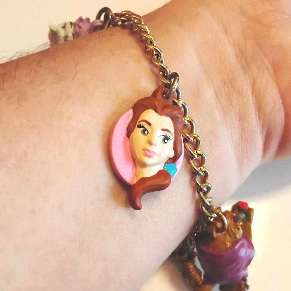 RARE Vintage 1991 Beauty and the Beast Disney Bracelet Kidcore Deadstock Retro